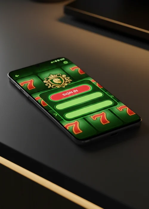 Black Bull Casino login interface with email and password fields, showing secure access to account features